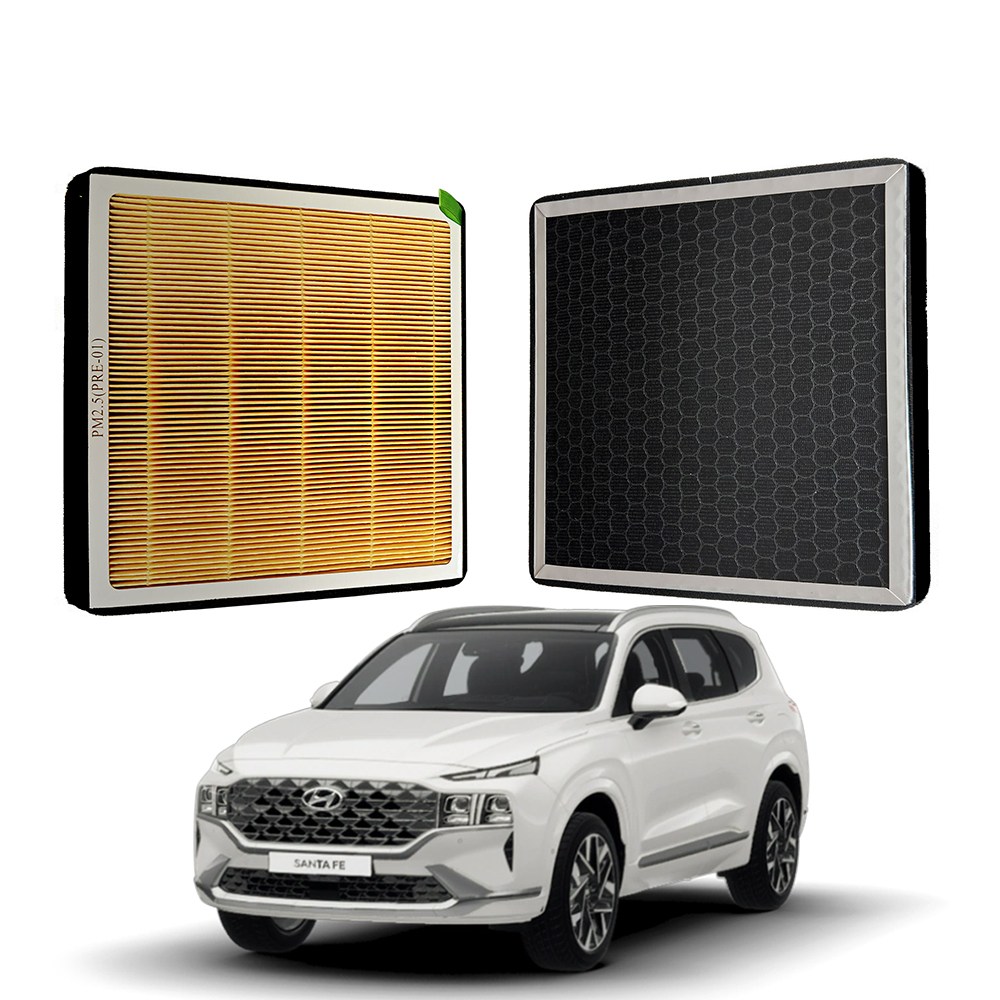 리얼핏 더 뉴 싼타페(20~23년) 헤파 활성탄 듀얼 에어컨필터 [호환], PRE-02, 1개 17,900원