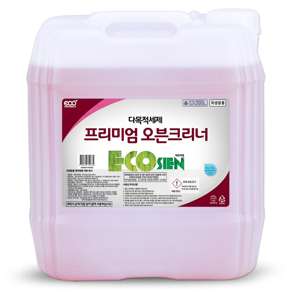 에코프렌들리 오븐크리너 주방 후드 청소 기름때제거 다목적클리너, 18.75L, 1개 33,000원