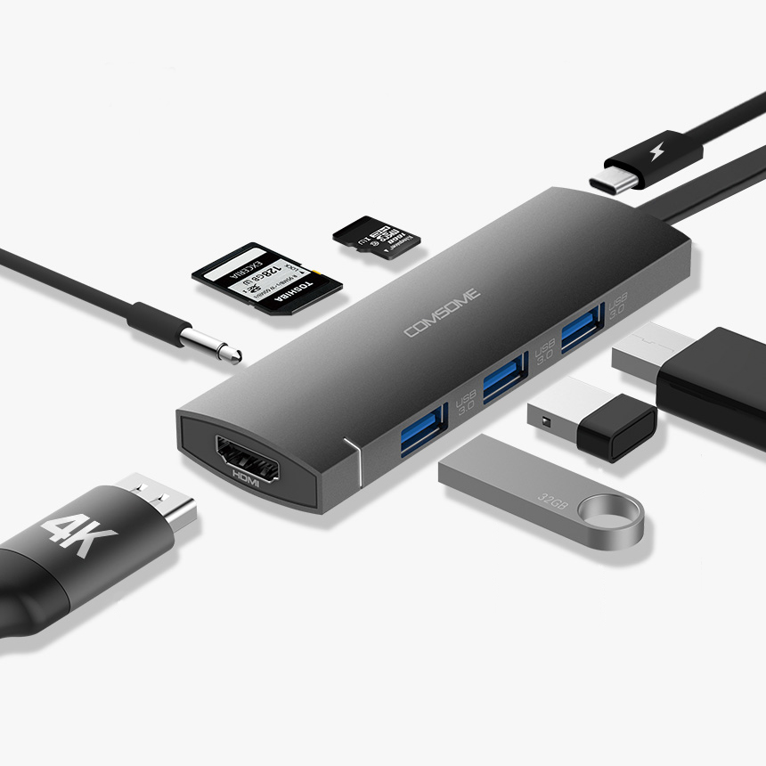 컴썸 C타입 8포트 HDMI USB 3.0 멀티 허브 CT-81P 29,800원