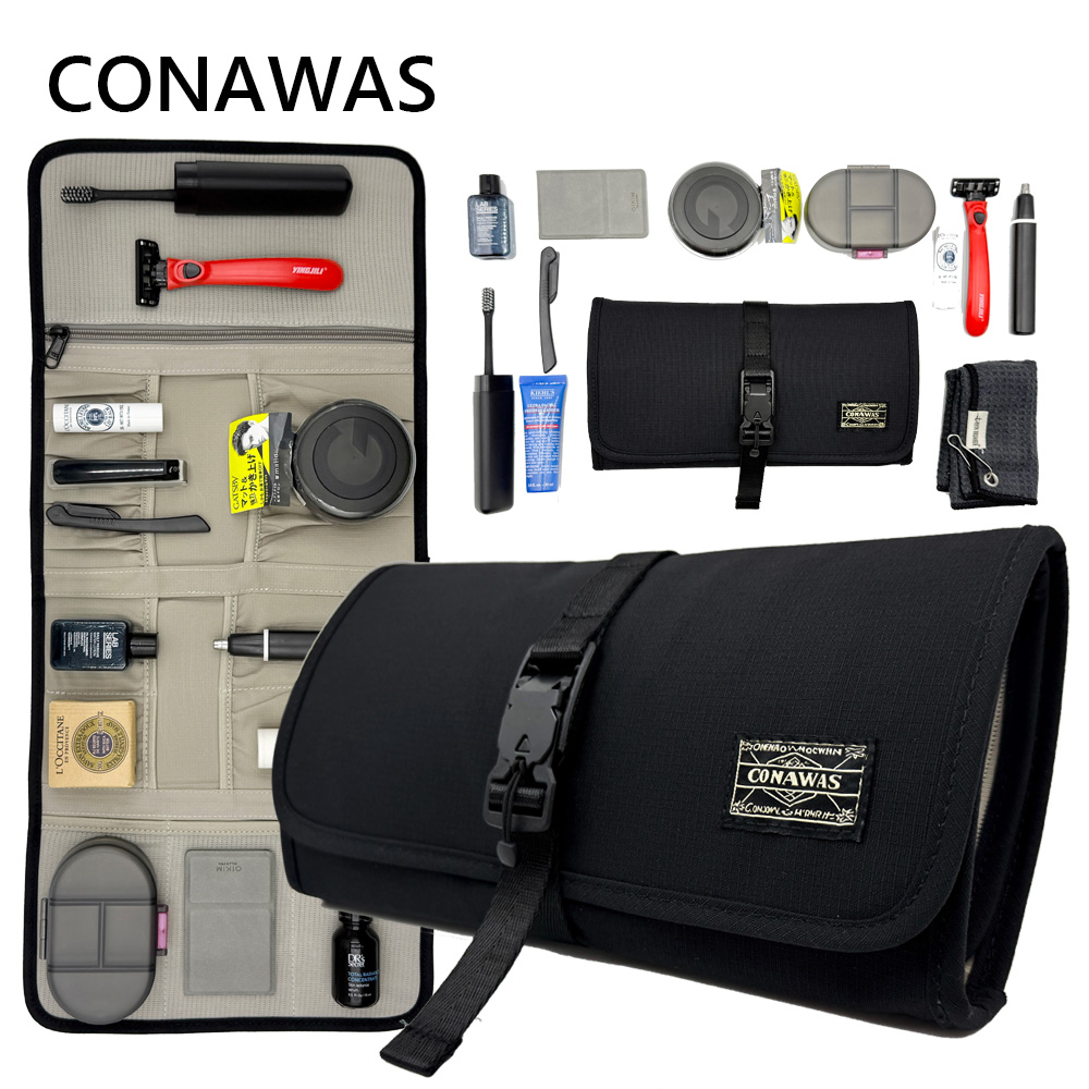 CONAWAS 디지털 다용도 고급 테크 폴딩 파우치 아이폰 전자기기 케이블 수납 정리 화장품정리 여행용 파우치, 블랙 29,900원