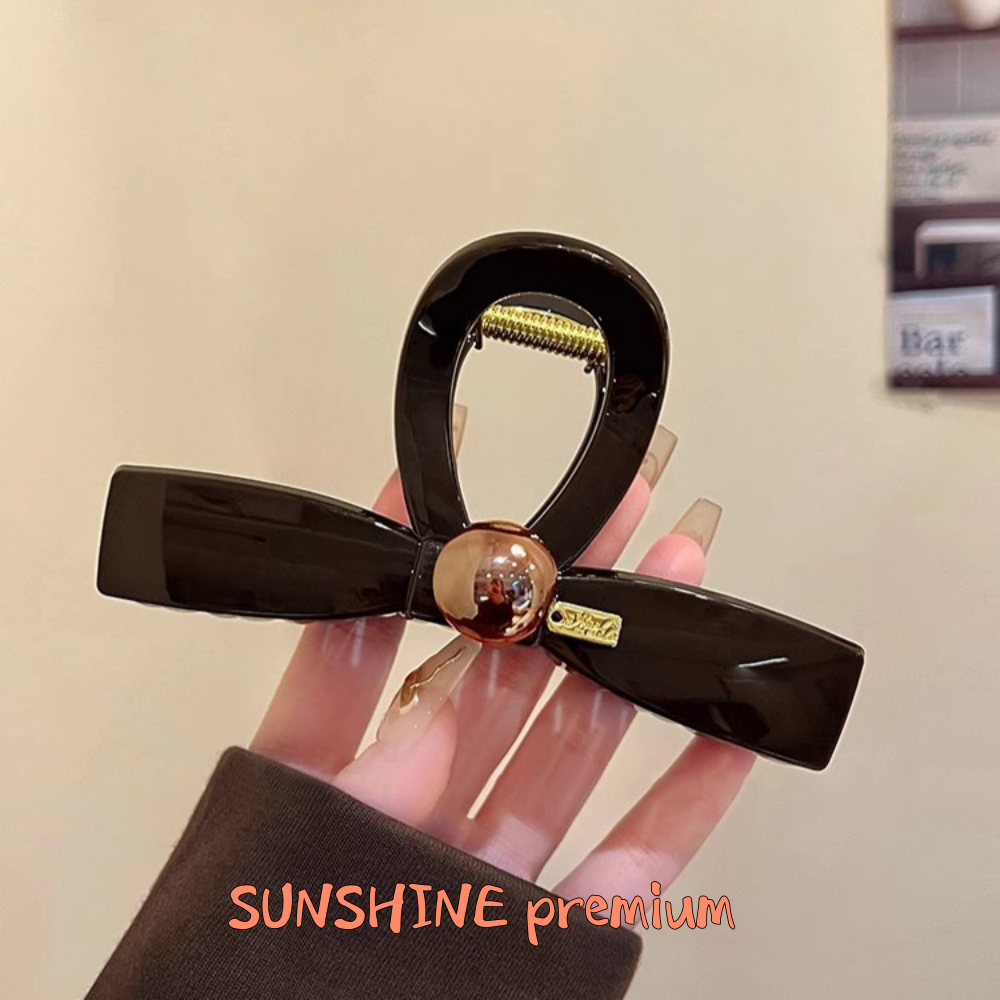 SUNSHINE 프리미엄 왕리본 올림머리 헤어 집게핀 13cm 19,000원