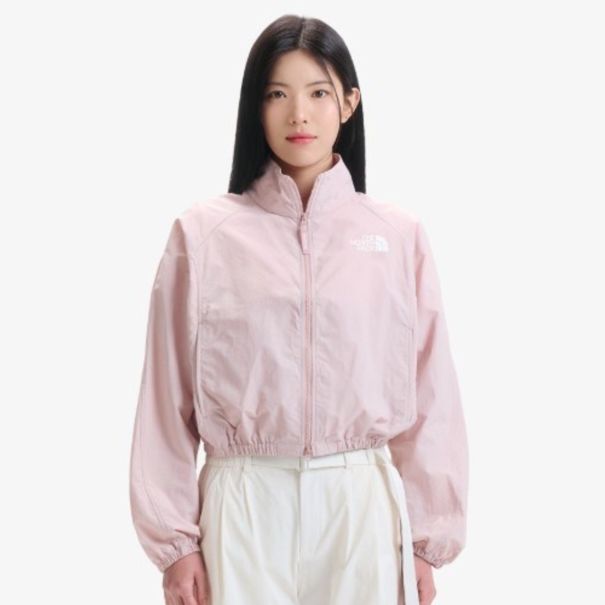 국내 백화점 노스페이스 여성 세미 크롭 바람막이 생활방수 윈드브레이커 130,000원