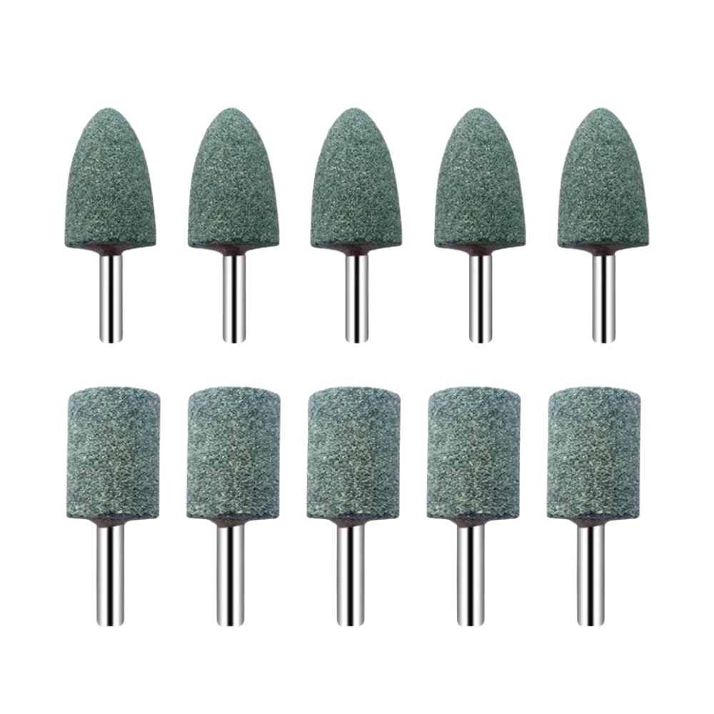 석재 유리 마노 도자기 연마 추지석 연마 그라인딩 헤드 포탄형  원통형 6x25mm 헤드 총 10개입 10,200원