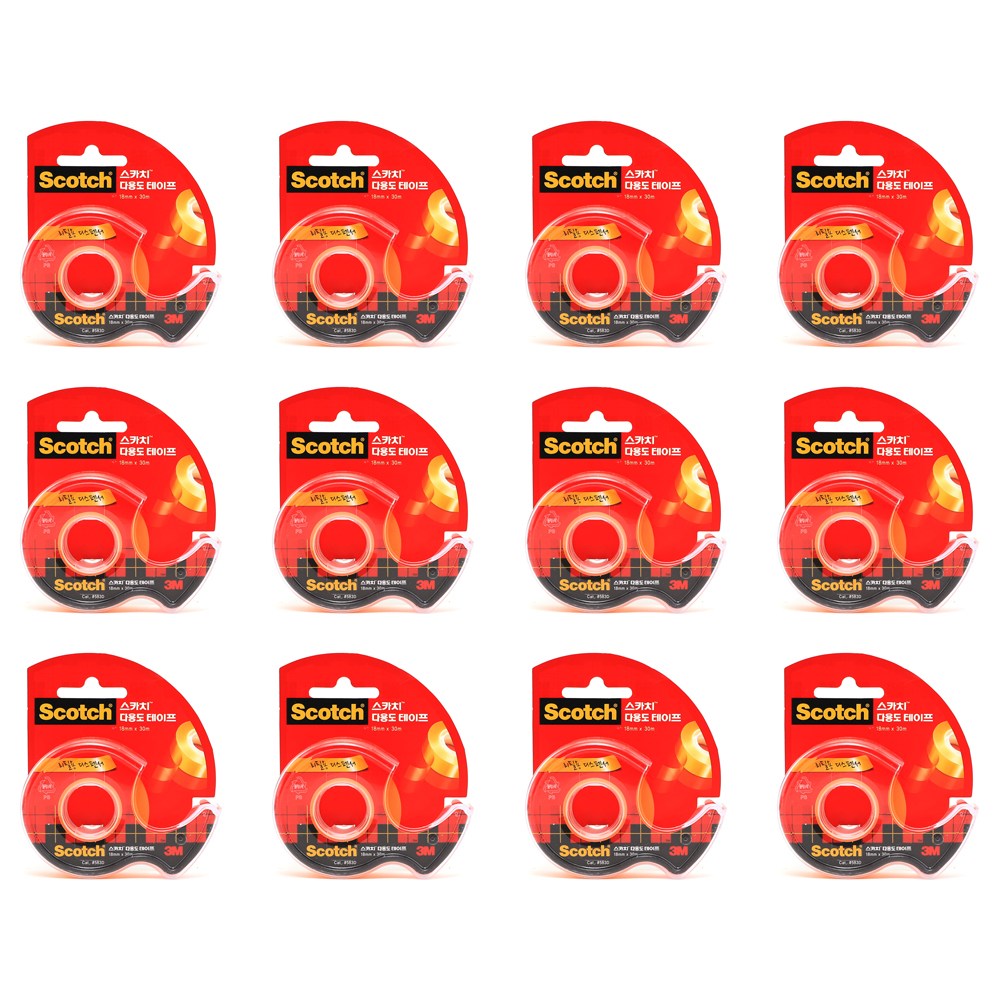 3M 스카치 다용도 투명 테이프 522D 12개입 12mm/20m 13,200원
