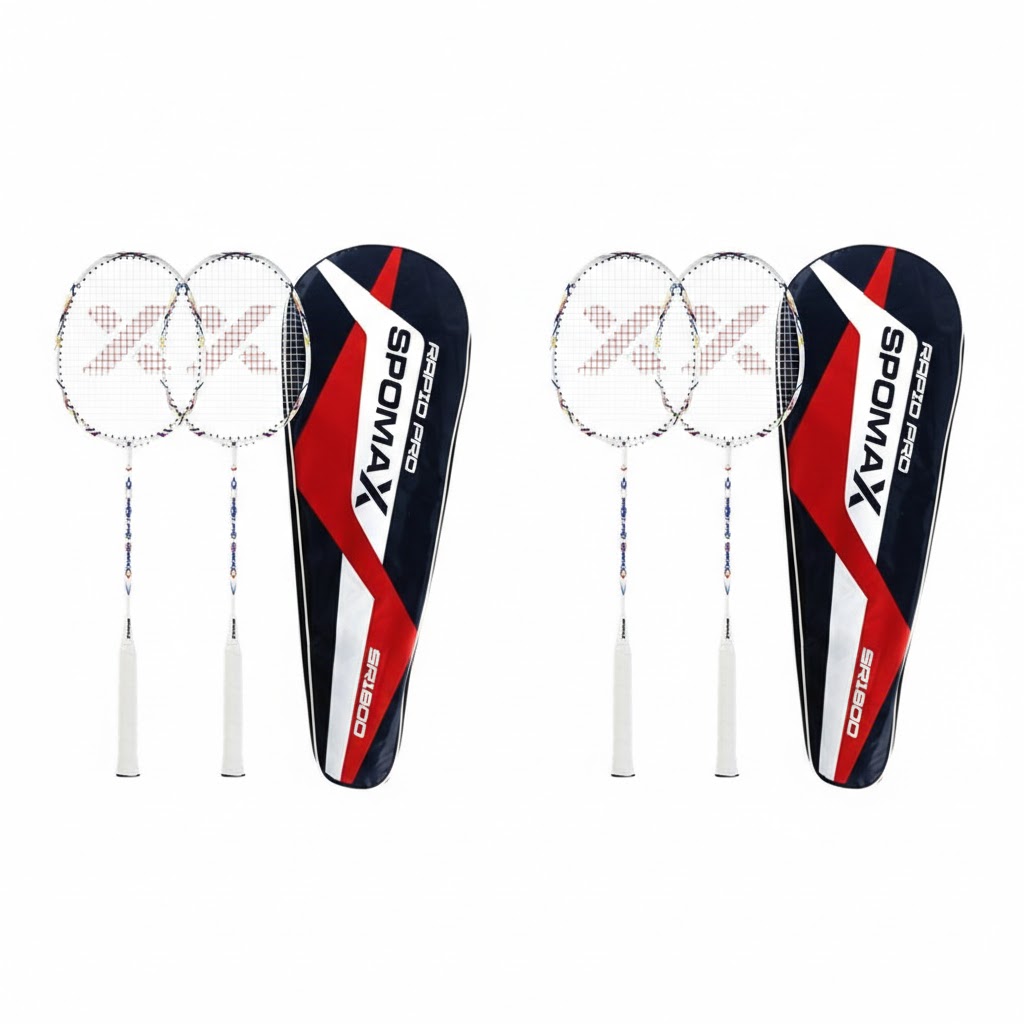 SPOMAX 래피드 프로 배드민턴 라켓 SR1800 2p + 풀커버 세트 56,800원