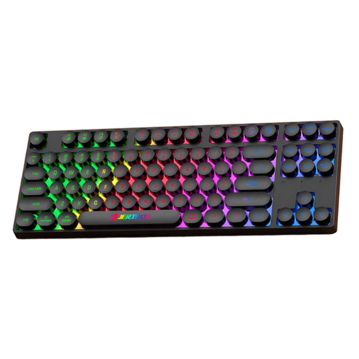 JERTECH 유선 키보드 백라이트 저소음 원형 키캡 DK600, DK600, 블랙 49,500원