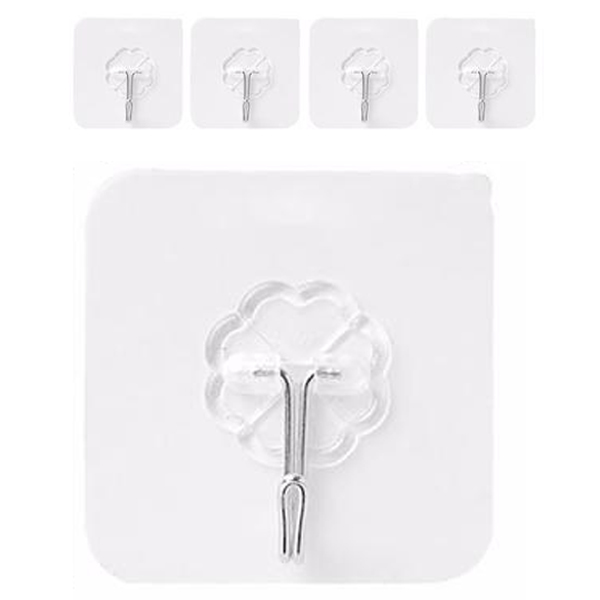 반온 무타공 접착식 후크 걸이, 투명색, 5개 4,920원