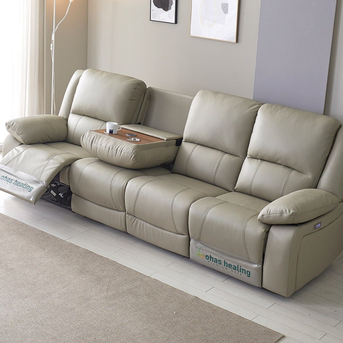 파로마 클레오 황소 통가죽 천연면피 리클라이너 쇼파 4인 제로월, 현재가 1,390,000원