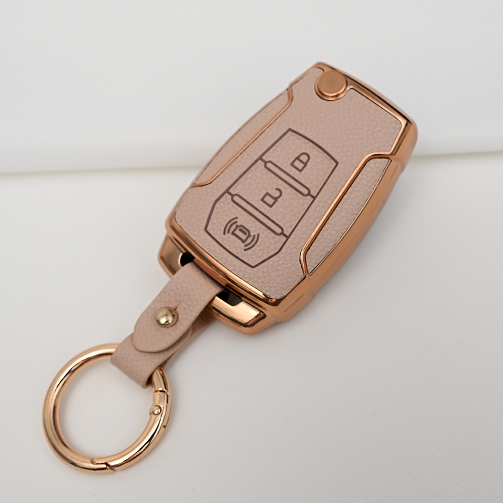 쌍용 렉스턴 티볼리 코란도 TPU 프리미엄 가죽 자동차 스마트 키 케이스 키홀더, 3버튼TL39, 아이보리 18,900원