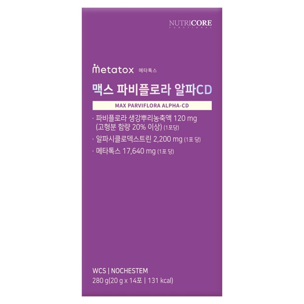 뉴트리코어 맥스 파비플로라 알파CD, 14회분, 1개 19,900원