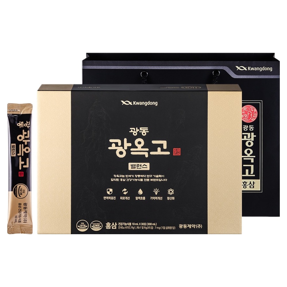 광동제약 광옥고 밸런스 홍삼 30포 + 전용 쇼핑백 34,670원
