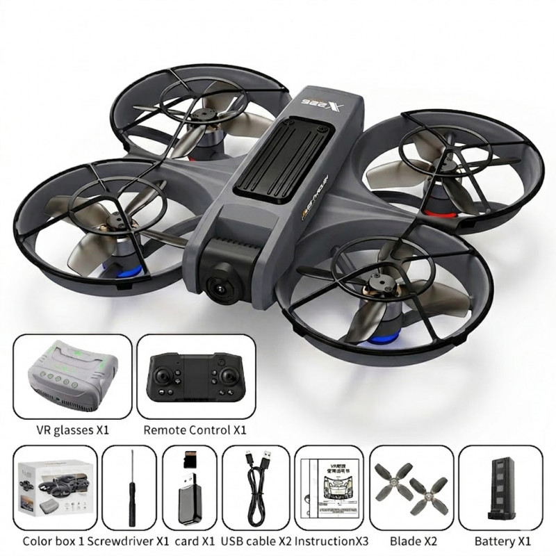 브러시리스 드론 광학흐름 HD카메라 포지셔닝 VR글래스 접이식 미니, 1개, VR 제어 1개 93,800원