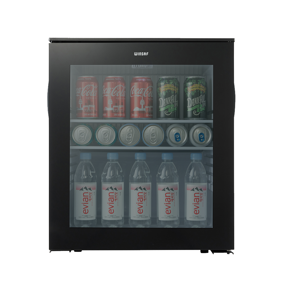 윈텍 WINSAF 윈세프 무소음 쇼케이스 냉장고 WC-60D 60L 냉장고 호텔 등 다용도 냉장고 홈바 전용 상품 588,000원