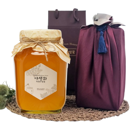 국내산 자연산 야생화 꿀 전통매듭 보자기포장 명절선물, 2개, 1.2kg 80,000원