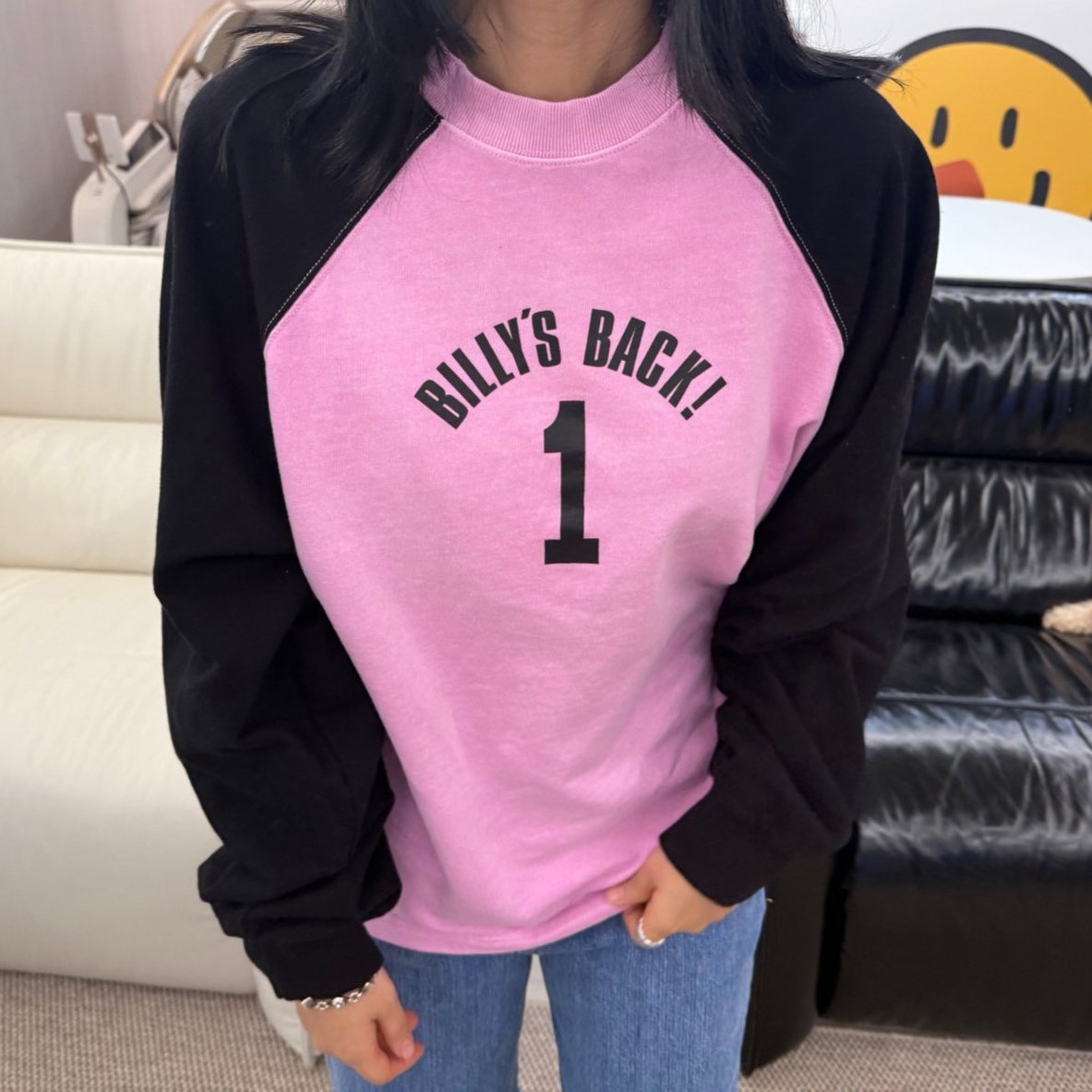 보뚜아스토어 여성 긴팔 나그랑 루즈핏 피그먼트 워싱 빈티지스타일 배색 티셔츠 36,800원