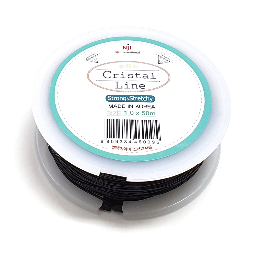 ALL 팔찌고무줄 1mm 블랙 우레탄줄 50m, 한롤 15,500원