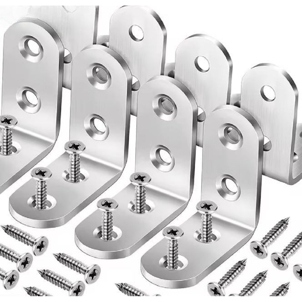 디와이툴즈 스테인리스 90도 코너 브라켓 ㄱ자 앵글 철물 고정대 (선반/가구/의자 보강용), 100개 20,100원