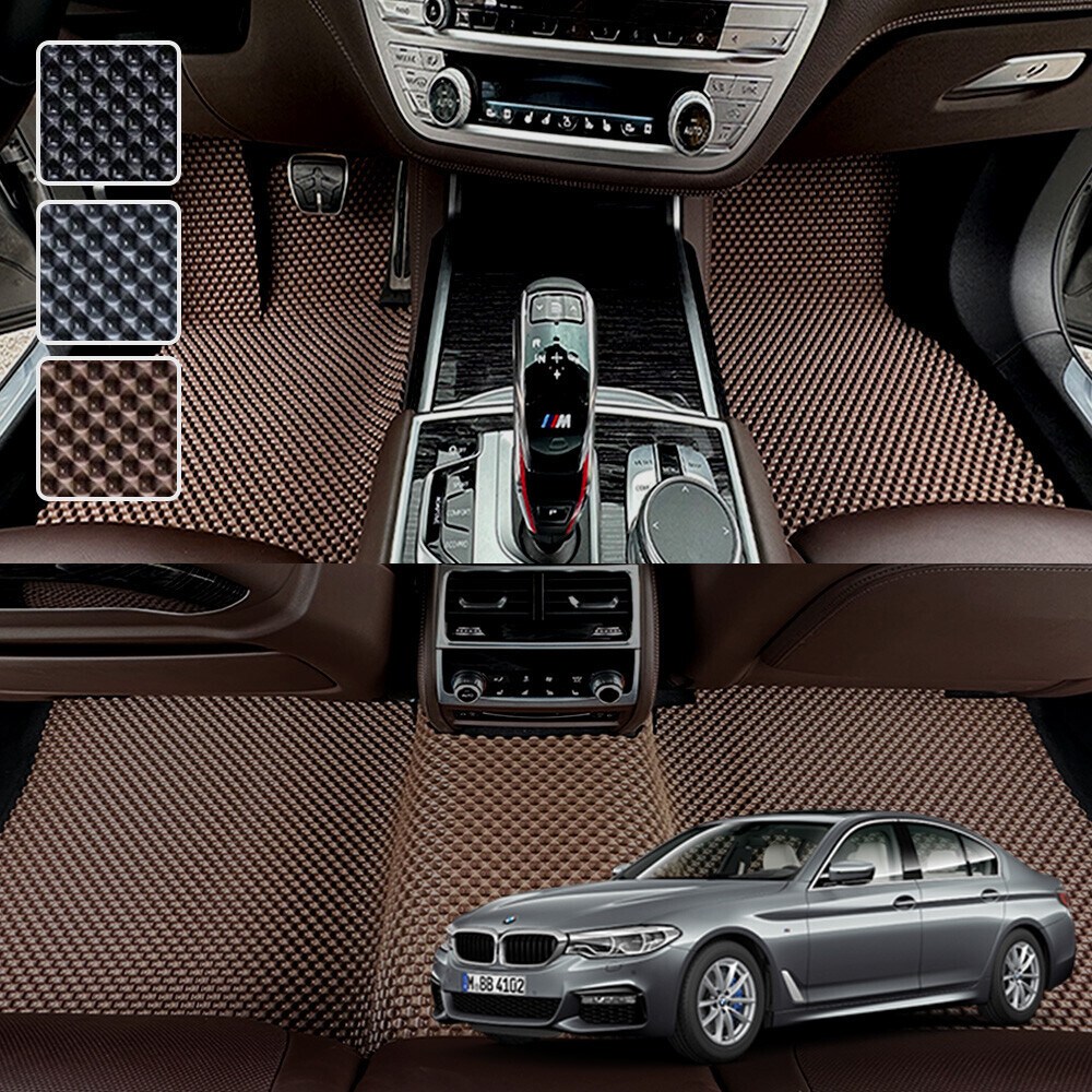BMW 5시리즈 G30 전용 3D 엠보싱 차세대 고무매트 1열2열 세트 (2017~2023), 블랙, 385-3(G30)/m5/5시리즈 59,000원