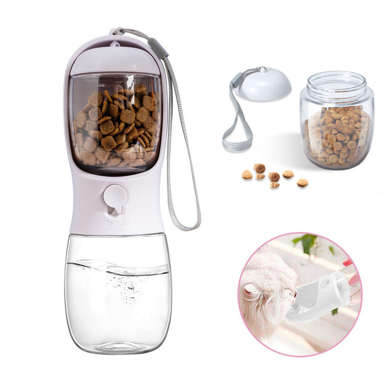 ZOZOFO 반려동물 휴대용 사료 급수기 2in1 물병+급식기 강아지 고양이 산책 간식 사료병 캡슐물병 11,500원