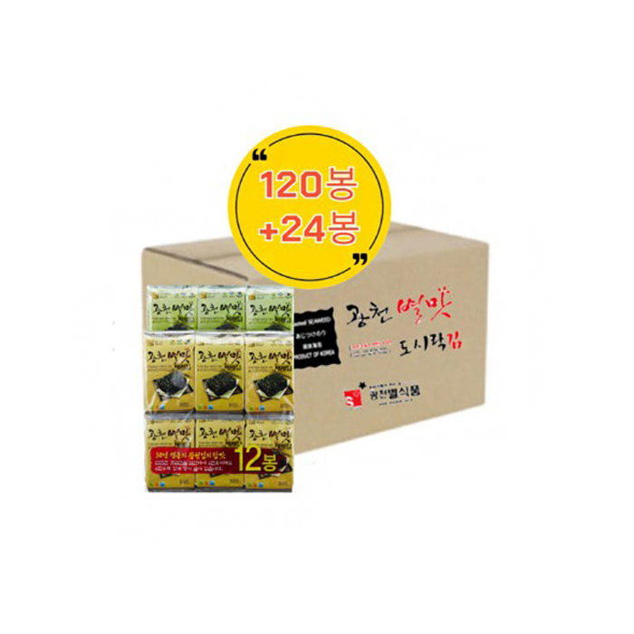 광천 별맛김 대용량 파래 도시락김 12봉/16봉 x 12팩, 144개, 4g 50,000원