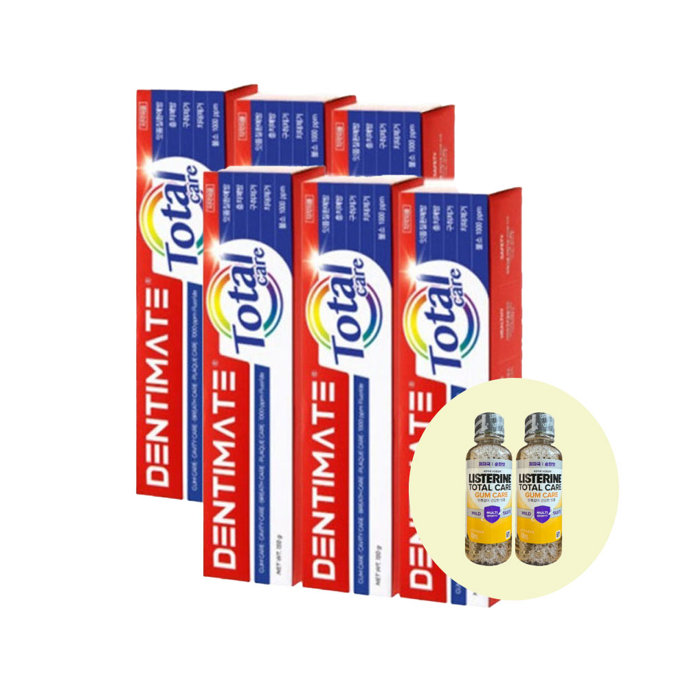 크리오 덴티메이트 뉴토탈케어 치약 150g 6개+ 리스테린 100ml 2개, 6개 8,240원