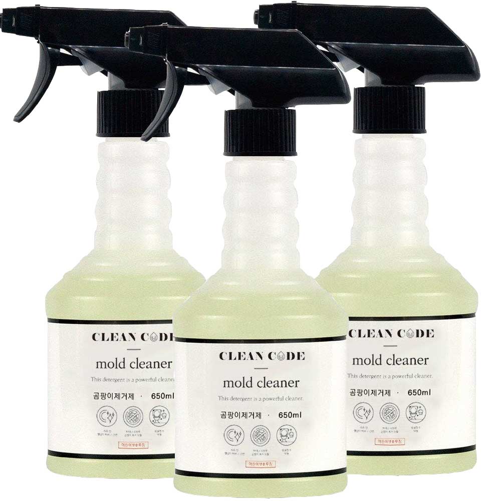클린코드 초강력 곰팡이제거제 벽 벽지 화장실 베란다 실리콘 창틀 욕실 결로, 3개, 650ml 19,900원