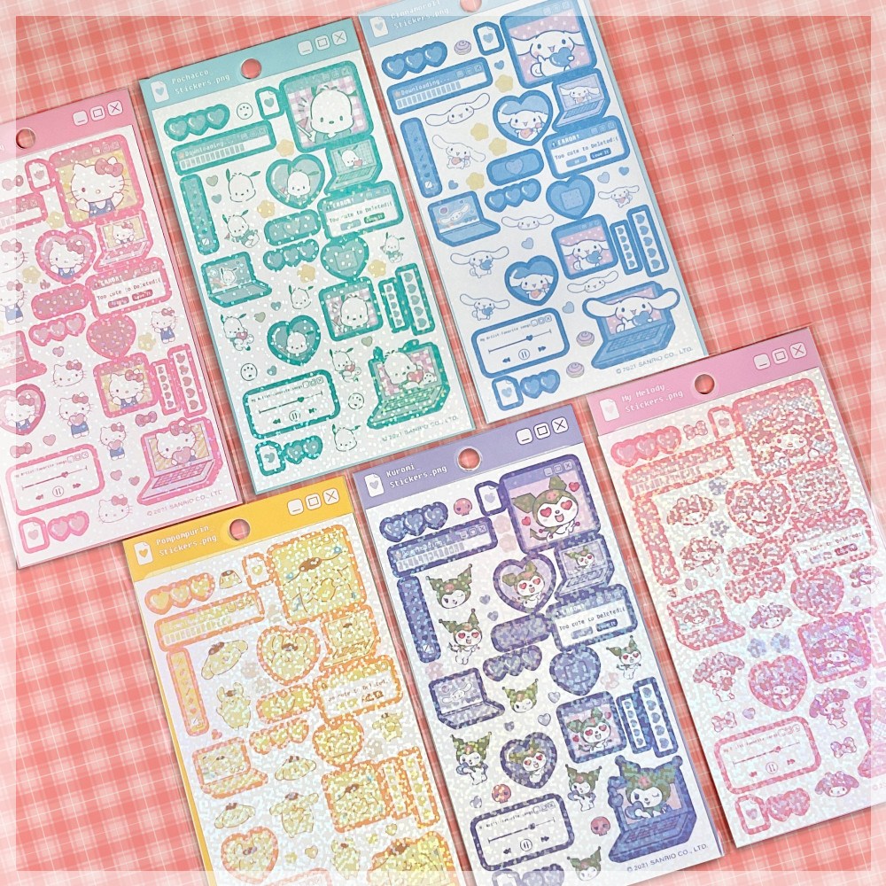 산리오 홀로그램 스티커, E_포차코스티커 1,500원