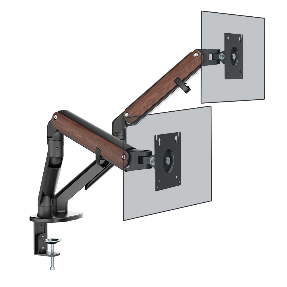 엔산마운트 OH 시리즈 화이트 책상 모니터암 모니터거치대 브라켓 스탠드 거치대, OH-124(듀얼) 블랙, 1개 57,900원