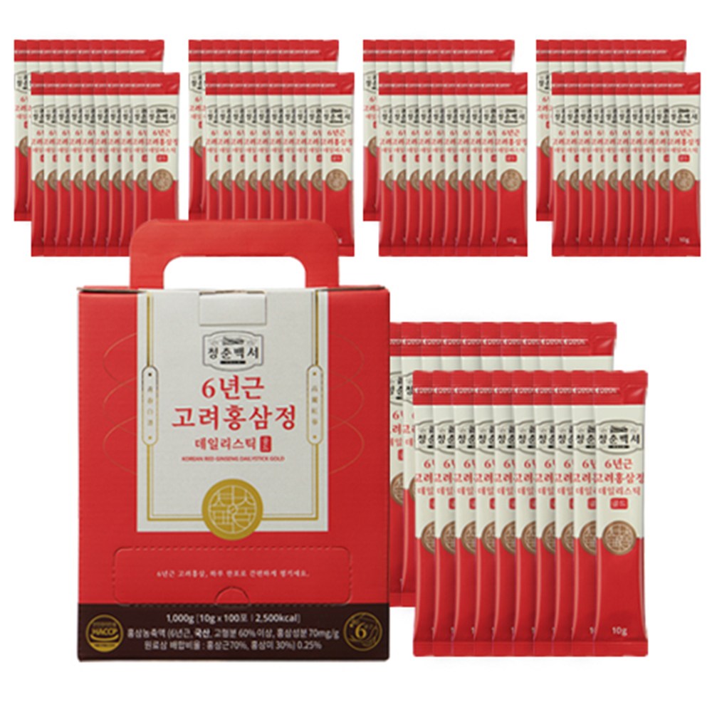 청춘백서 프리미엄 6년근 고려홍삼정 데일리스틱 골드 (2박스), 1kg, 2개 49,800원