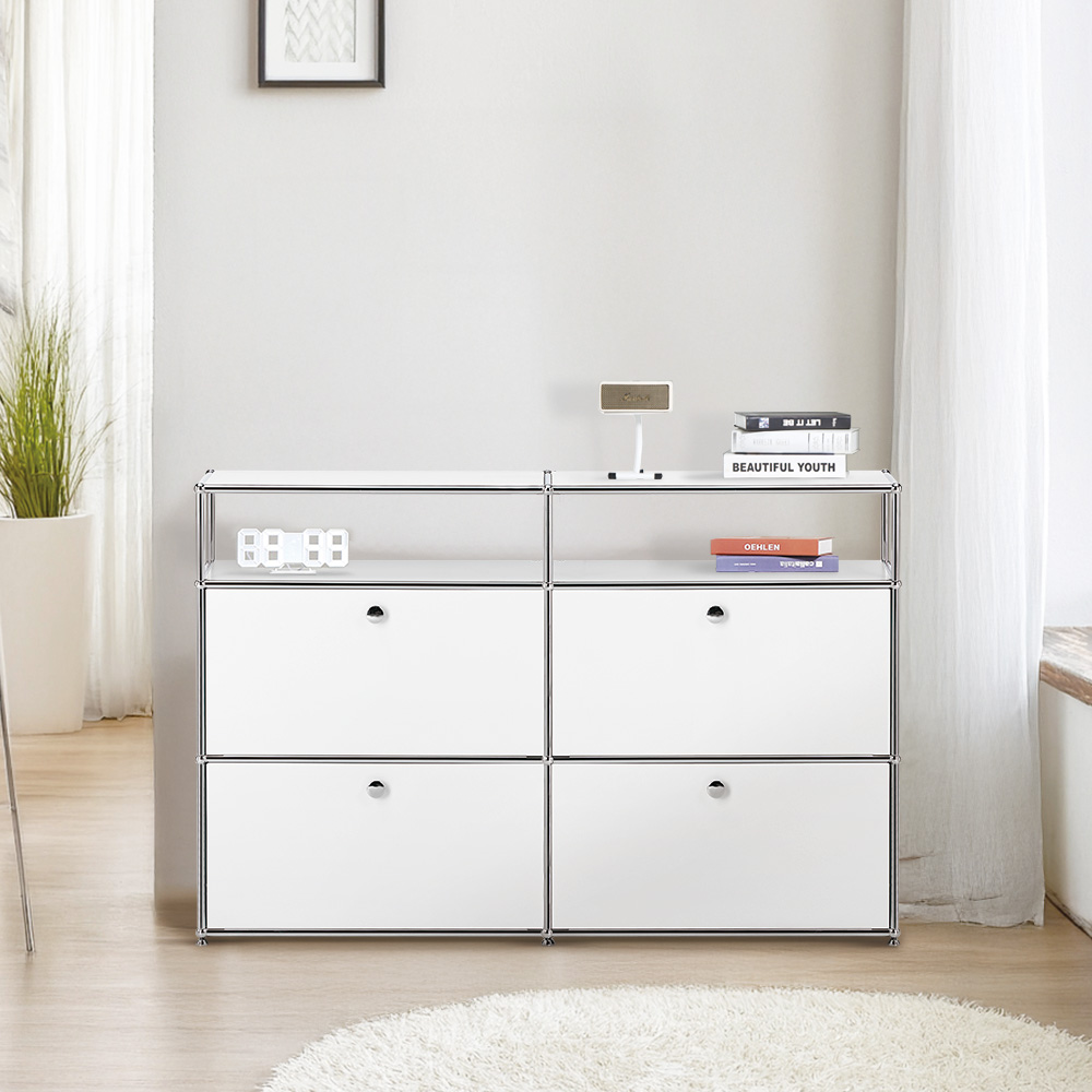 이가페 미드센츄리 모듈 듀오 2x3 투플로어 수납장 방문설치, 화이트 930,000원