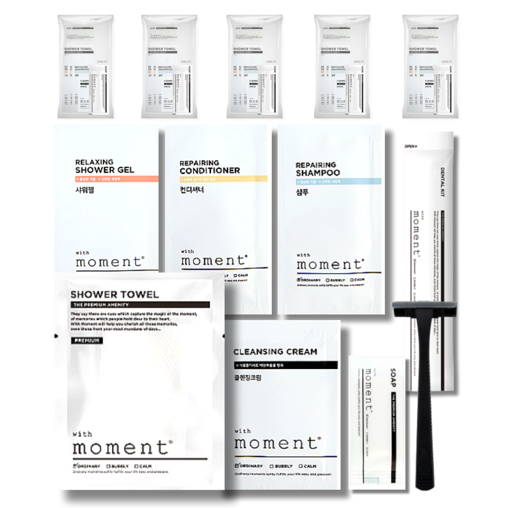 루이나 여행 사우나 일회용 세면 도구 9종 1세트, 5세트 13,900원