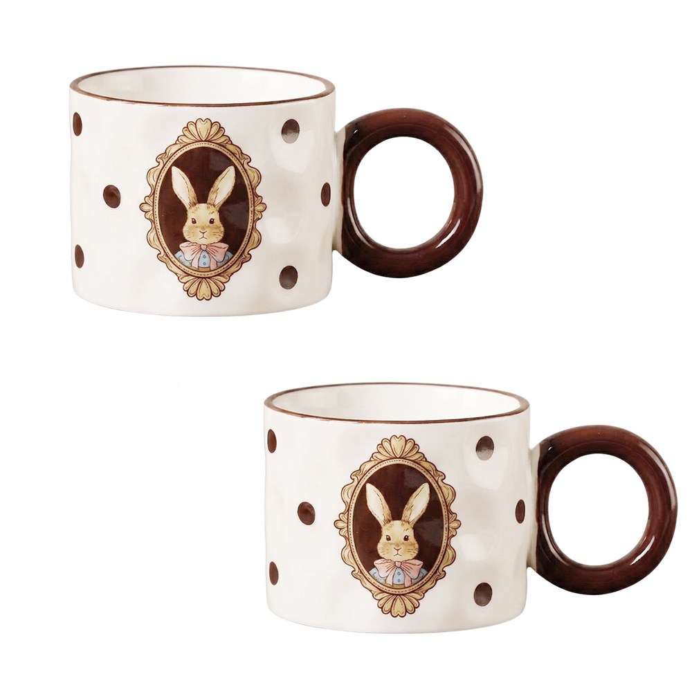 메블르 도자기 식기 래빗 시리즈 컵 잔 머그컵 2P, 1세트, 래빗 18,800원