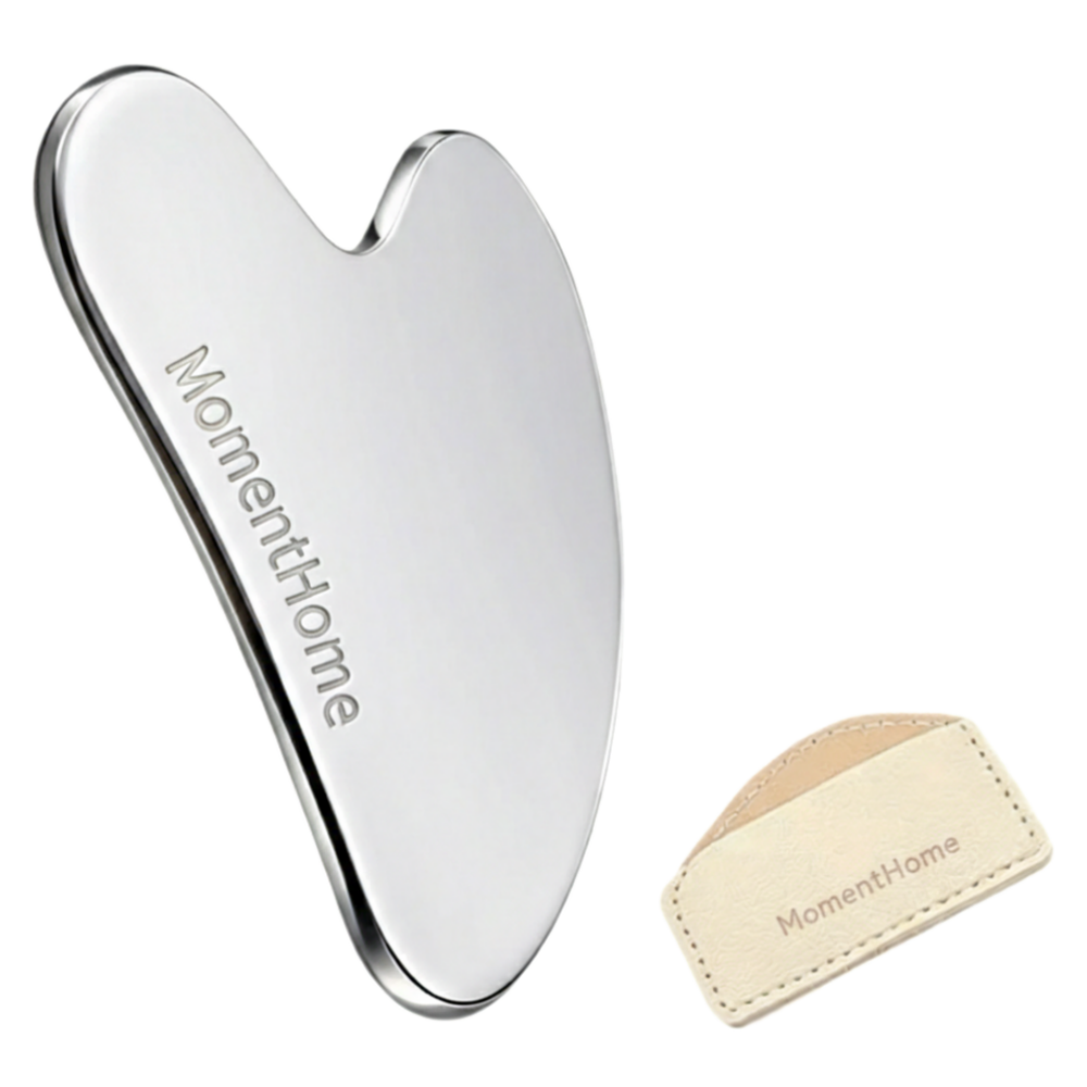 모먼트홈 전신 두피 페이스 경락 괄사 마사지기 + 고급 가죽케이스 세트 5,600원