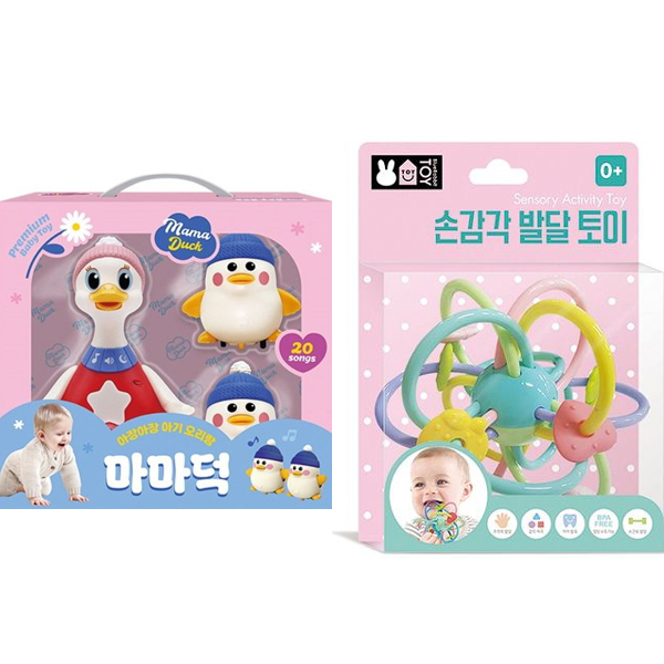 아기 오리랑 마마덕 + 손감각 발달토이 (2종세트)(블루래빗) 60,200원