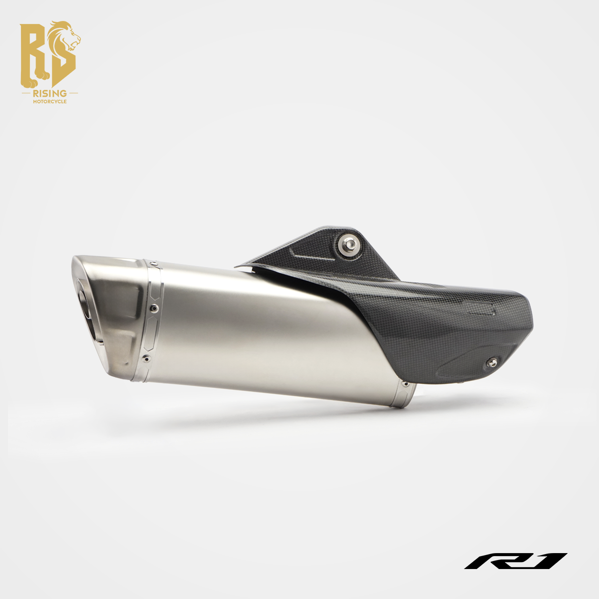 MT10 R1 배기 머플러 중후단 일체형 K12 롱 버전 무광 블랙 열차단 가드 포함 2015-2025 54mm EMT103, 1개 193,600원