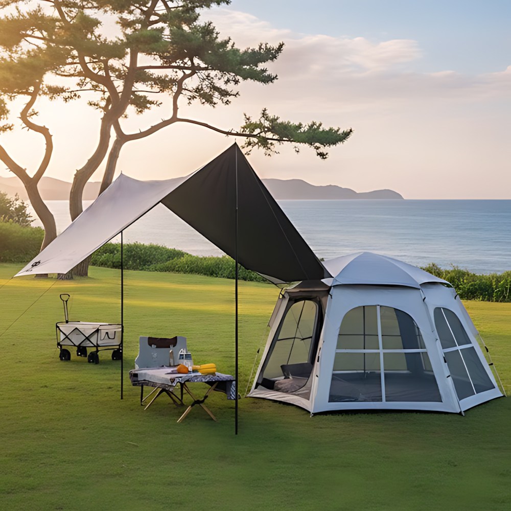 디프 6각대형 원터치 텐트 타프 2240X280X160CM 5-6인용 95,000원