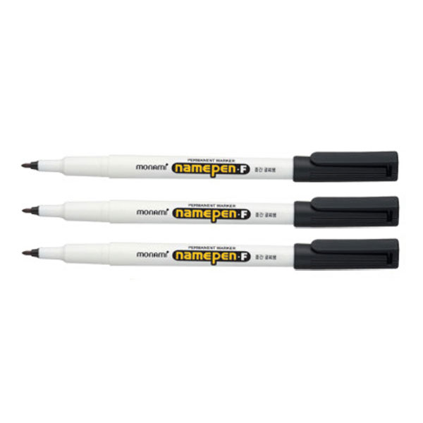 [감동] 모나미 3색 네임펜 F 3색 흑청적 3색 9,000원