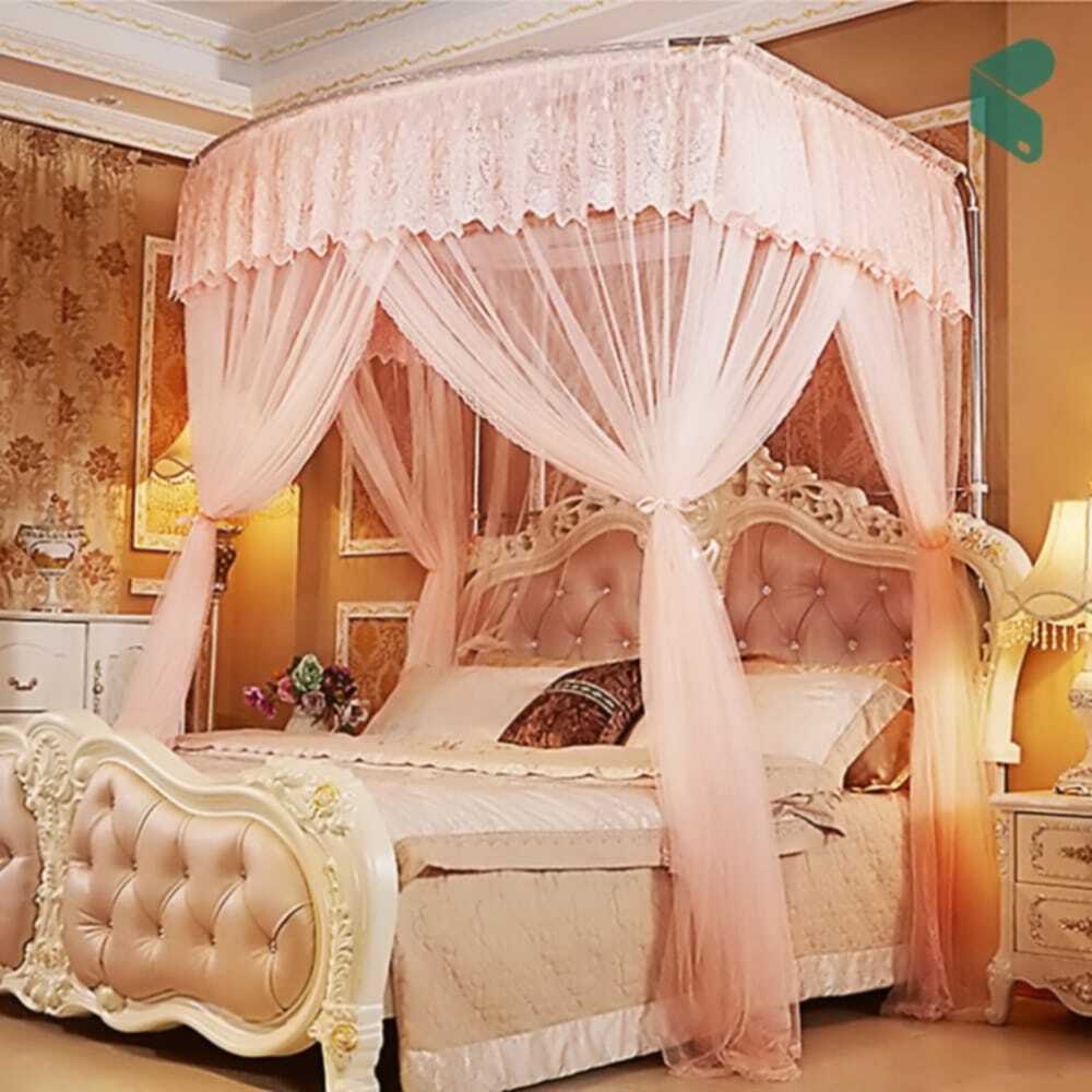 캐노피모기장 샤르망 침대 공주 인테리어 120x200cm 피치 리빙피스 커머스픽301 96,200원