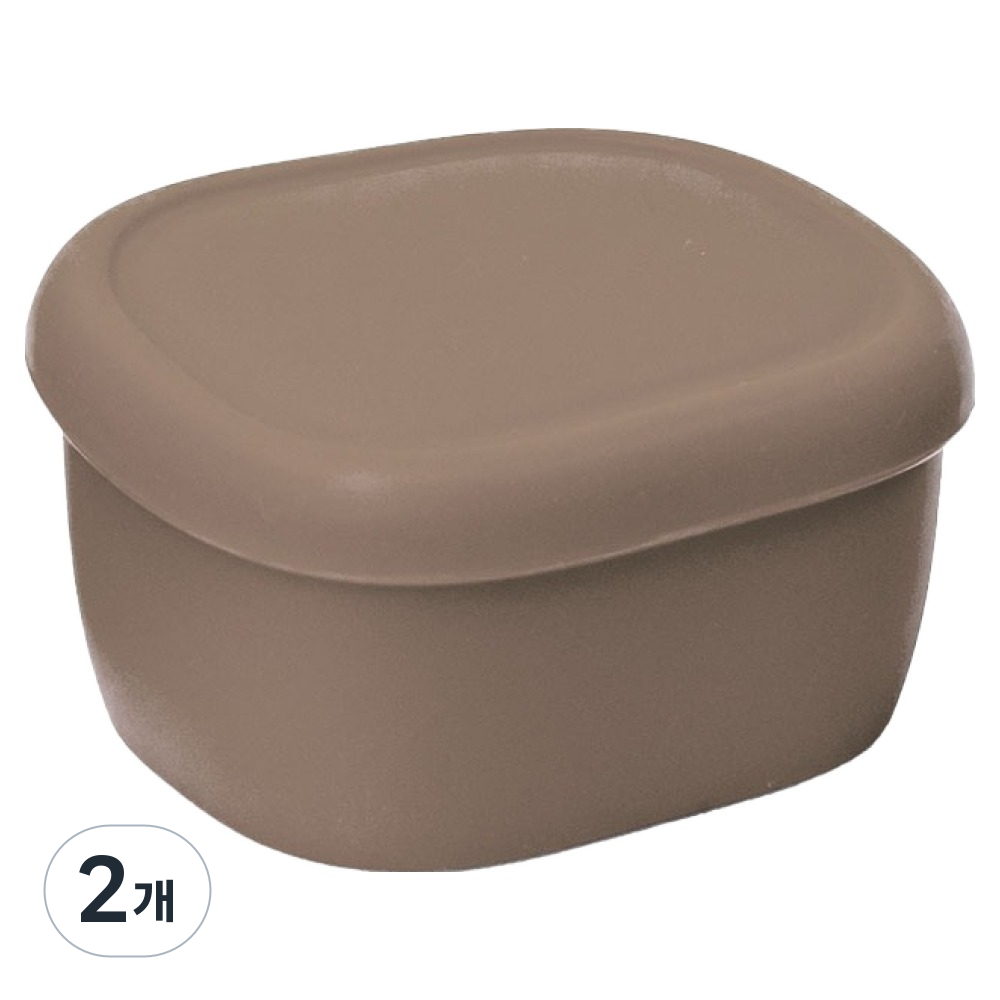 실리팟 실리콘 밀폐용기 토프브라운 대, 2개, 600ml 25,000원