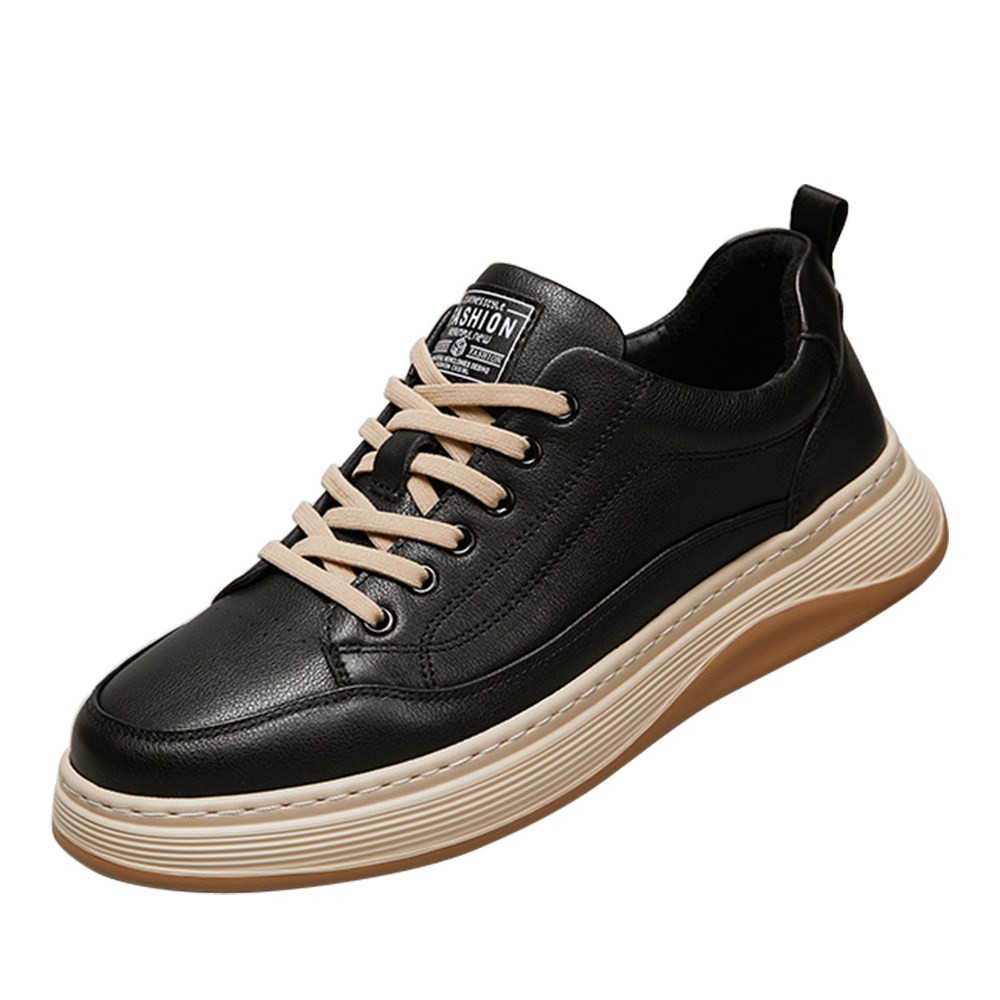 [ 보이앤맨 ] 남자 천연 소가죽 스니커즈 운동화 남성 편한 신발 캐주얼화 슈즈 (사이즈 245/250/255/260/265/270/275), 현재가 92,900원