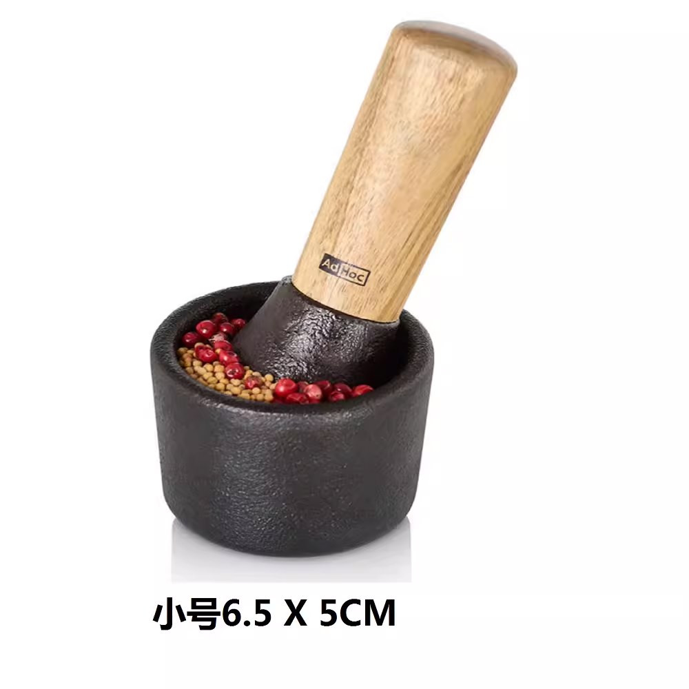 무쇠 미니 절구통 방 다지기 나무 깨갈이 도구 주철 마늘 6 5cm 소형 73,500원