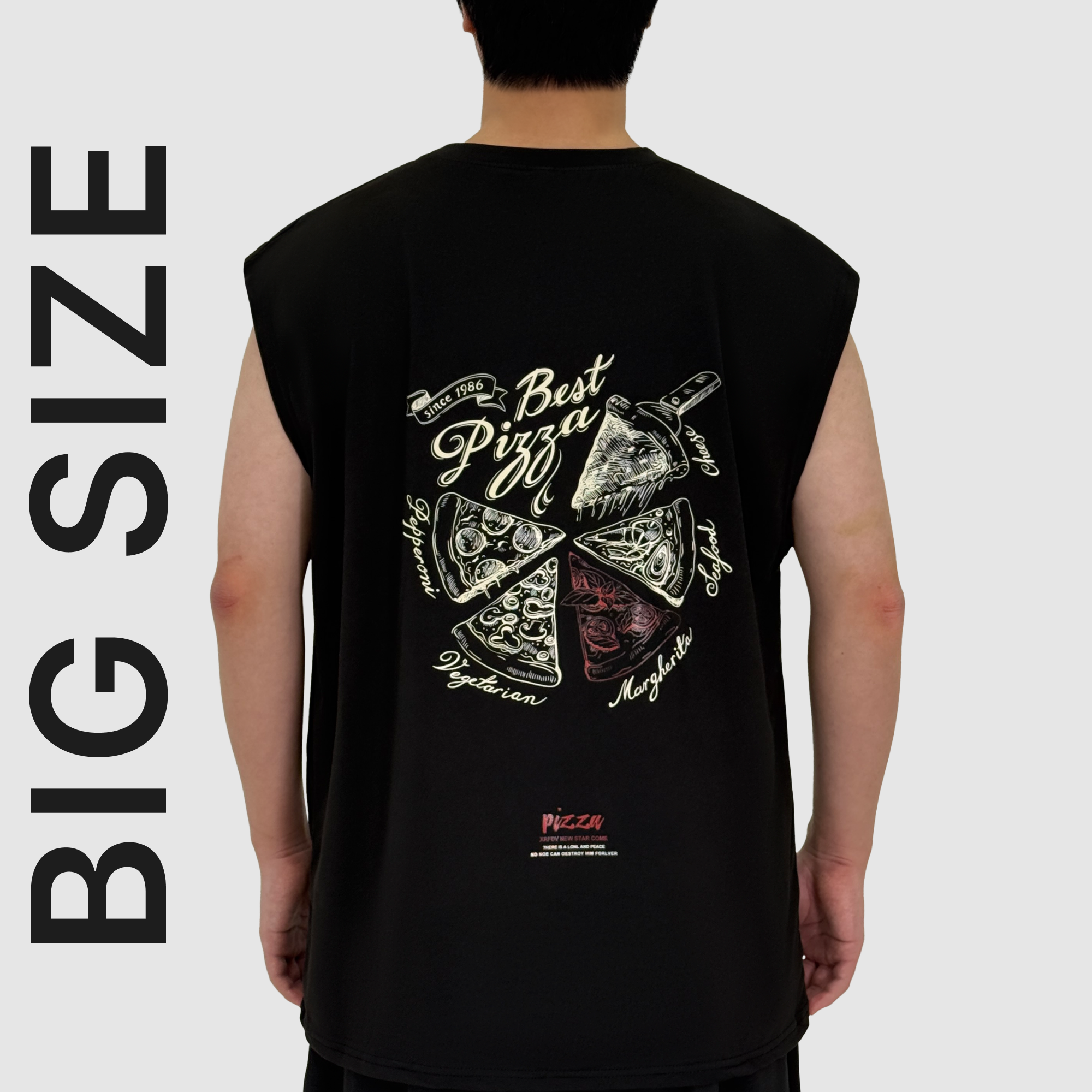 [2XL-5XL] 블루제이 빅사이즈 민소매 오버핏 프린팅 나시 14,900원