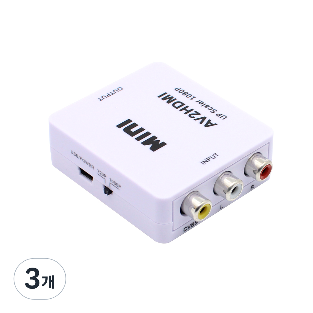 넥시 AV to HDMI 컨버터, NX-3RCAHD, 3개 32,400원
