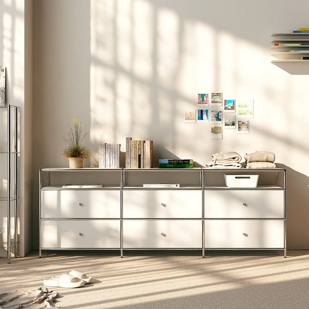 그린우드 엘레나 미드센츄리 높은 모듈 거실 수납 2단 서랍장 1800 방문설치 479,000원