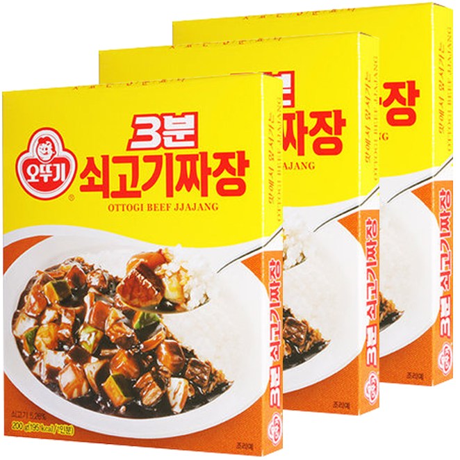 오뚜기 3분 쇠고기 짜장, 200g, 3개 6,350원