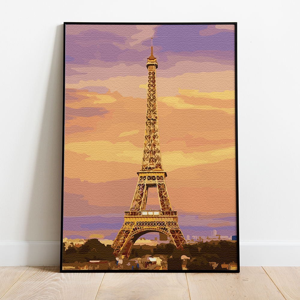 플레이어바웃 DIY 명화 그리기 세트 40 x 50 cm, 노을과 에펠탑 (MG037), 1개, 현재가 13,320원