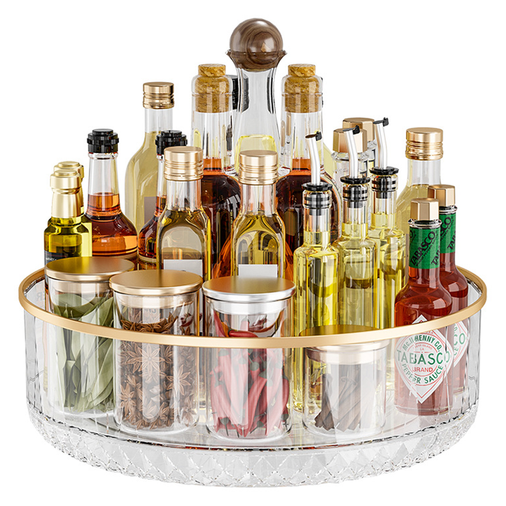 코히모 다용도 양념통 360도 회전 수납 트레이 5W0056, 1개, 투명 화이트 12,000원