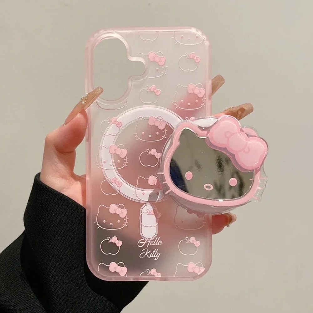 핑크 투명 캐릭터 맥세이프 폰케이스 귀여운 스마트톡 거울톡 포함 자석 기능 아이폰 17 16 15 14 13 프로 맥스 케이스 18,800원