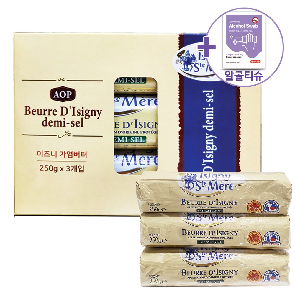 코스트코 이즈니 가염버터롤 250gx3EA [아이스박스] + 더메이런알콜티슈 24,970원