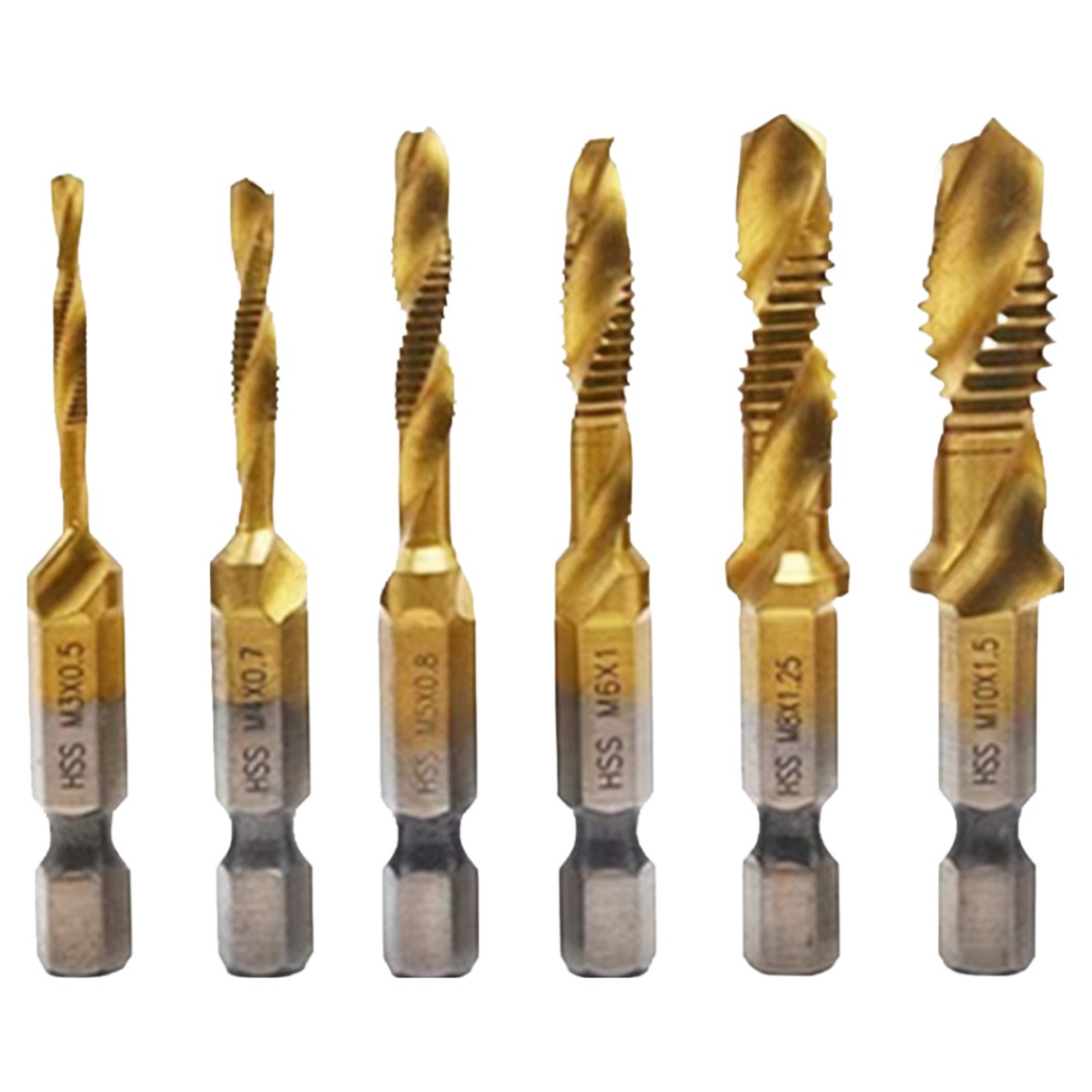 준성유통 탭핑드릴비트 티타늄코팅 드릴탭 6p, 탭핑드릴비트6p 11,500원